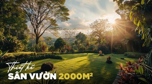 [TOP 10] Mẫu thiết kế sân vườn 2000m2 đẹp dành cho nghỉ dưỡng 2024