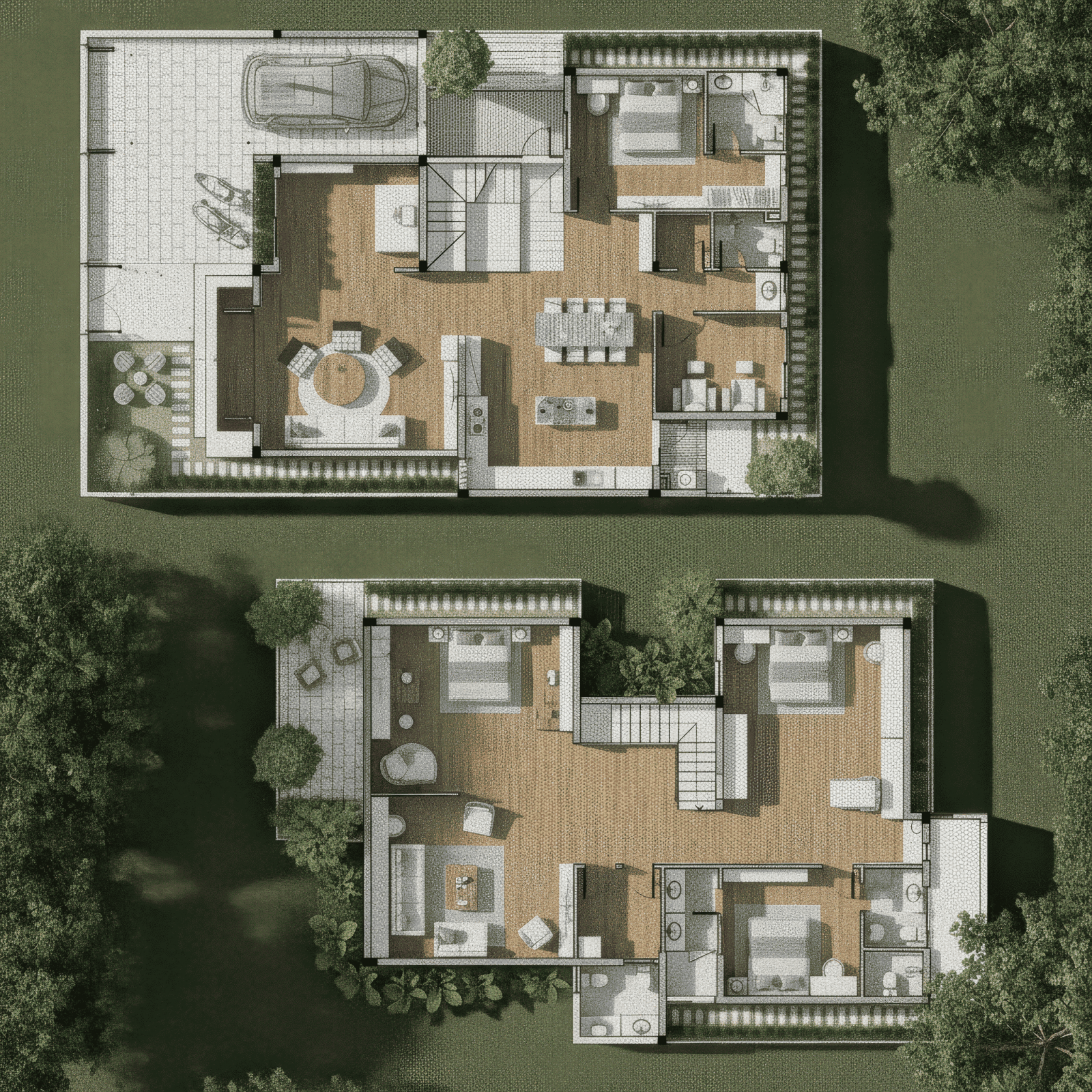 19+ Mẫu bản vẽ nhà 2 tầng mái Nhật đẹp, hiện đại, miễn phí