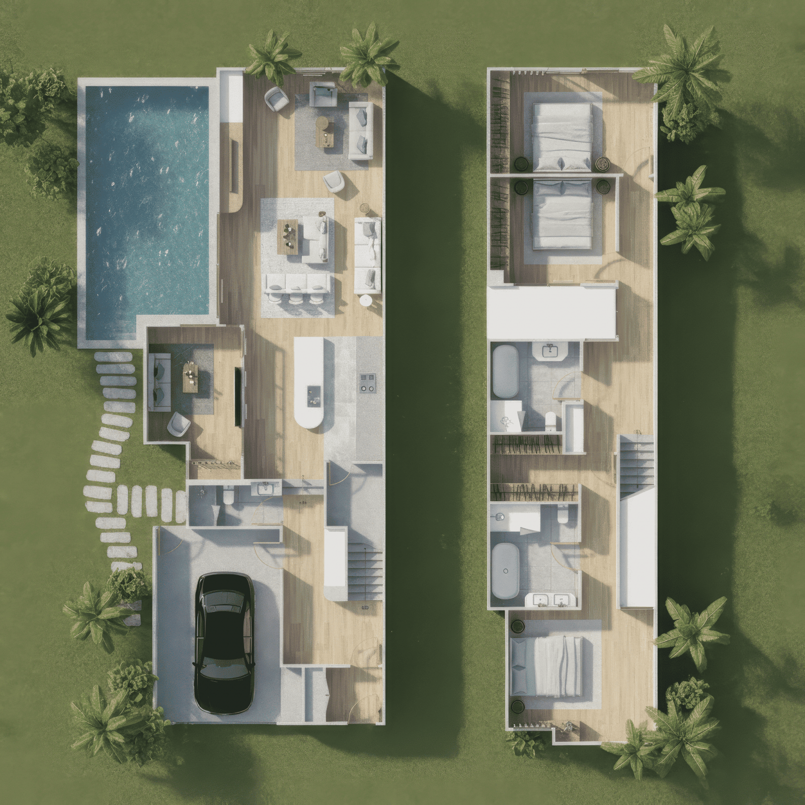 19+ Mẫu bản vẽ nhà 2 tầng mái Nhật đẹp, hiện đại, miễn phí