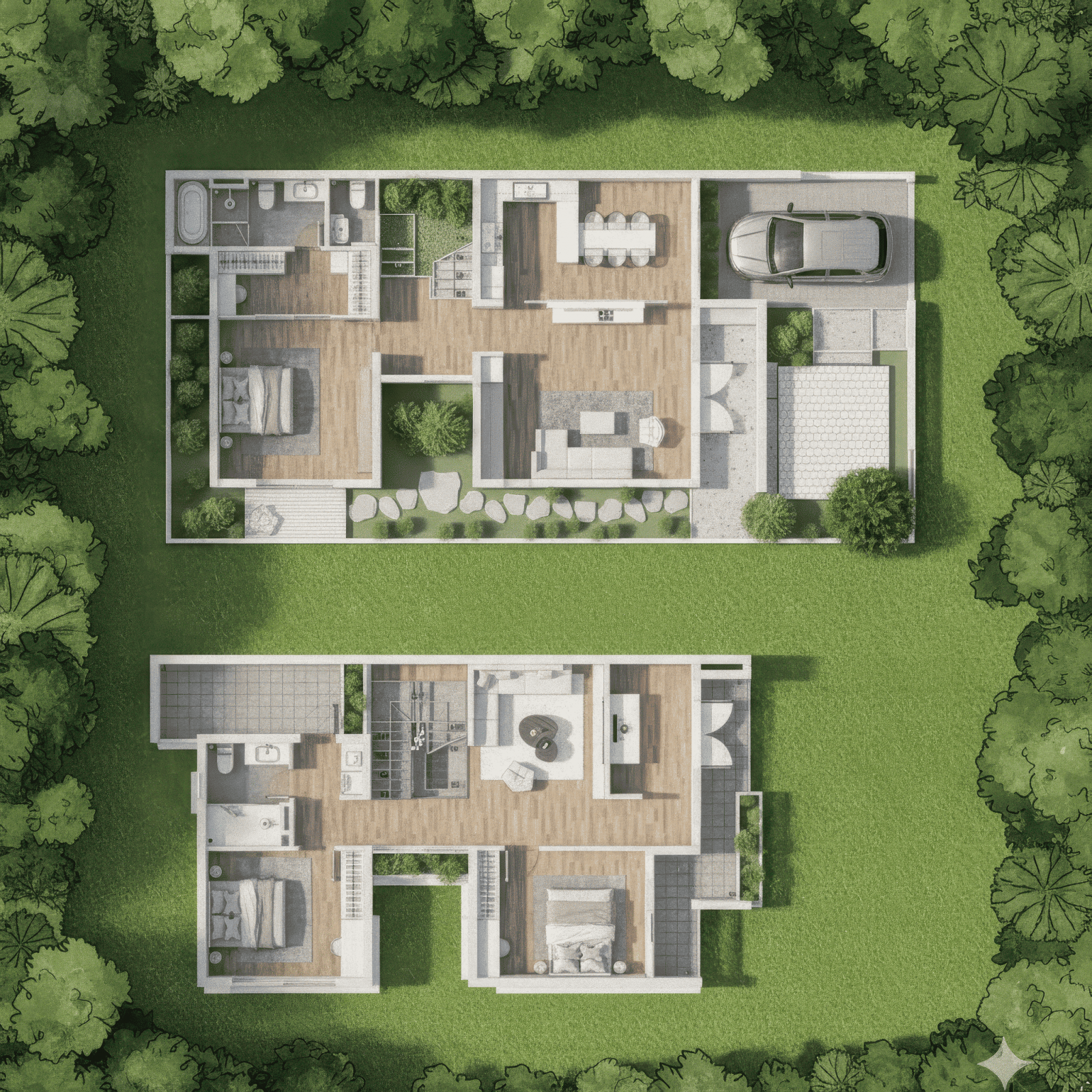 19+ Mẫu bản vẽ nhà 2 tầng mái Nhật đẹp, hiện đại, miễn phí