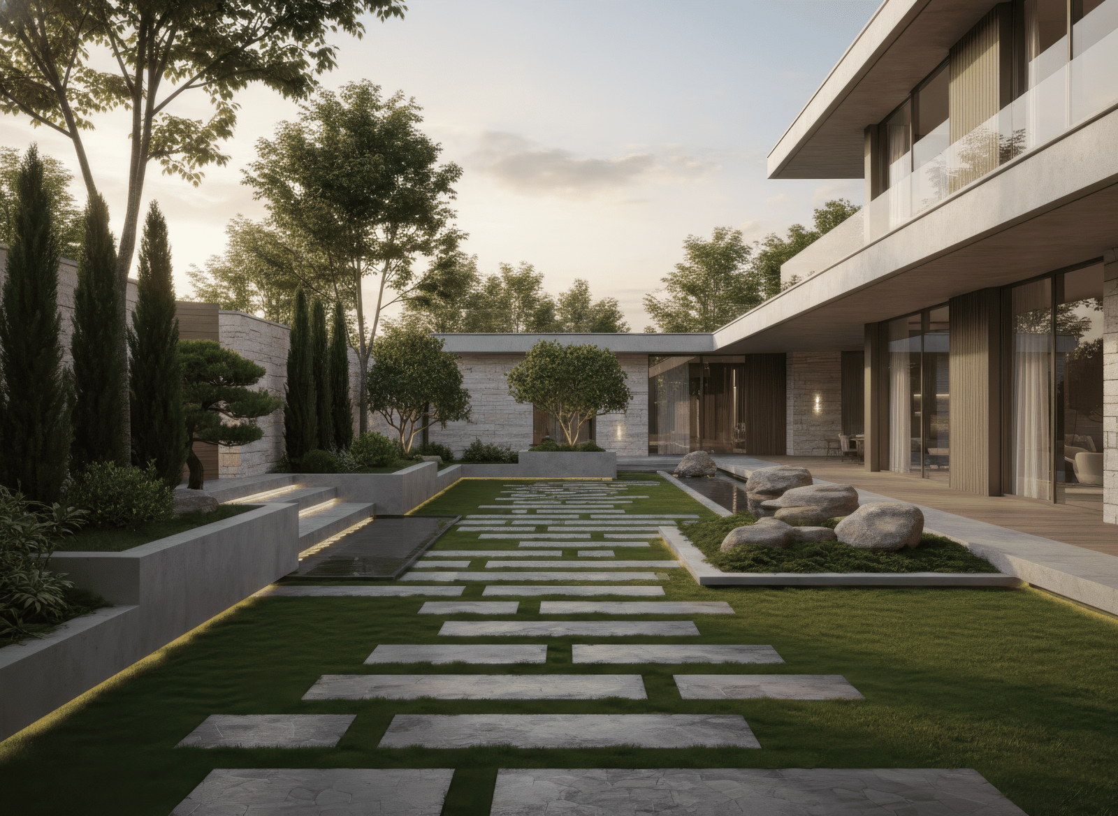 20+ BST Sân vườn biệt thự phong cách hiện đại đẹp, ấn tượng 2026