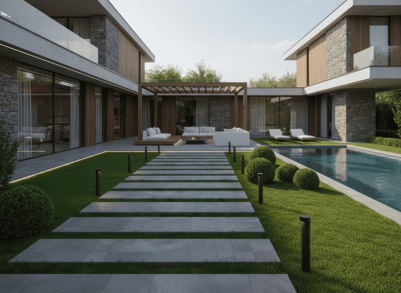 20+ BST Sân vườn biệt thự phong cách hiện đại đẹp, ấn tượng 2026