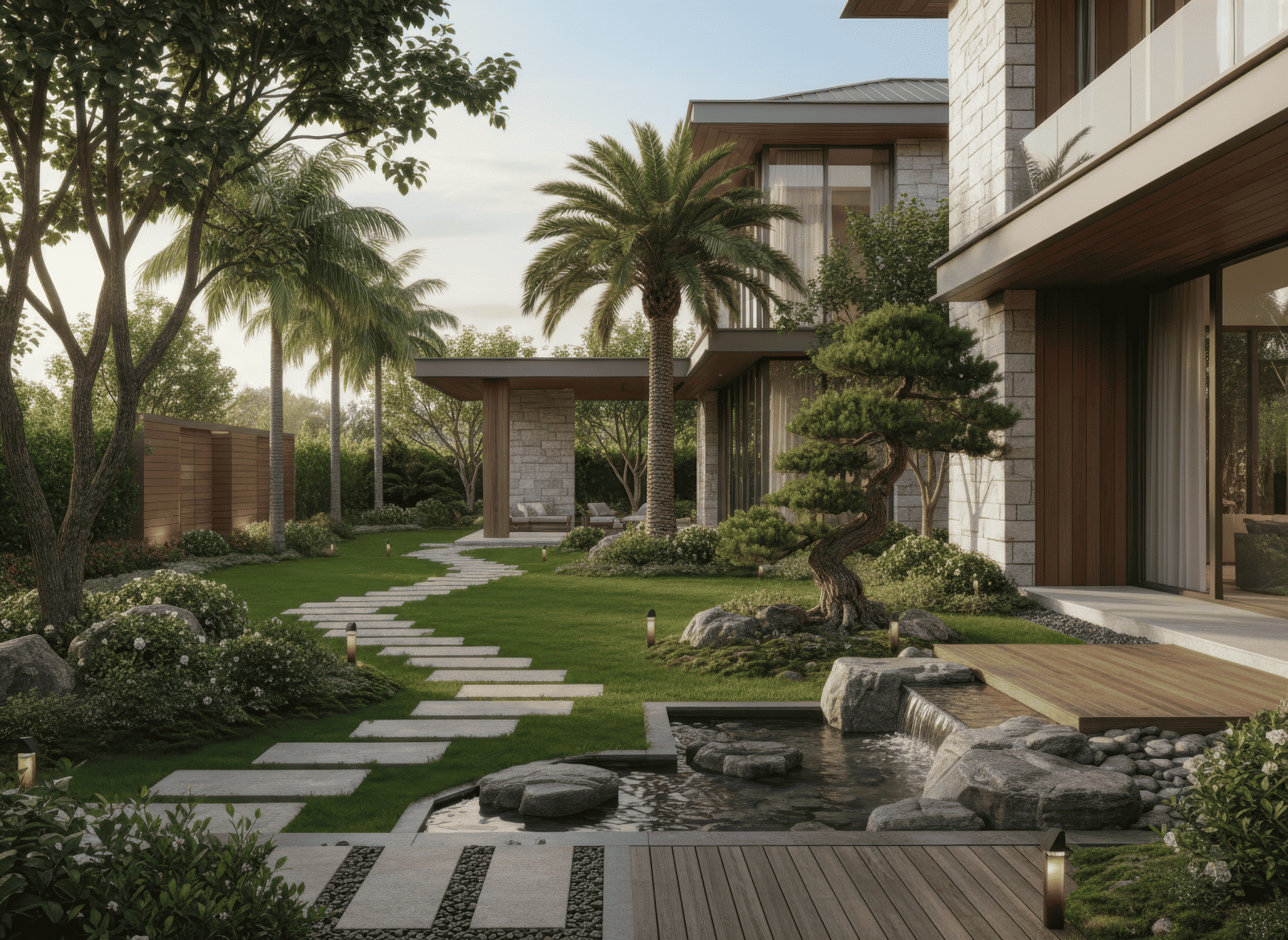 20+ BST Sân vườn biệt thự phong cách hiện đại đẹp, ấn tượng 2026