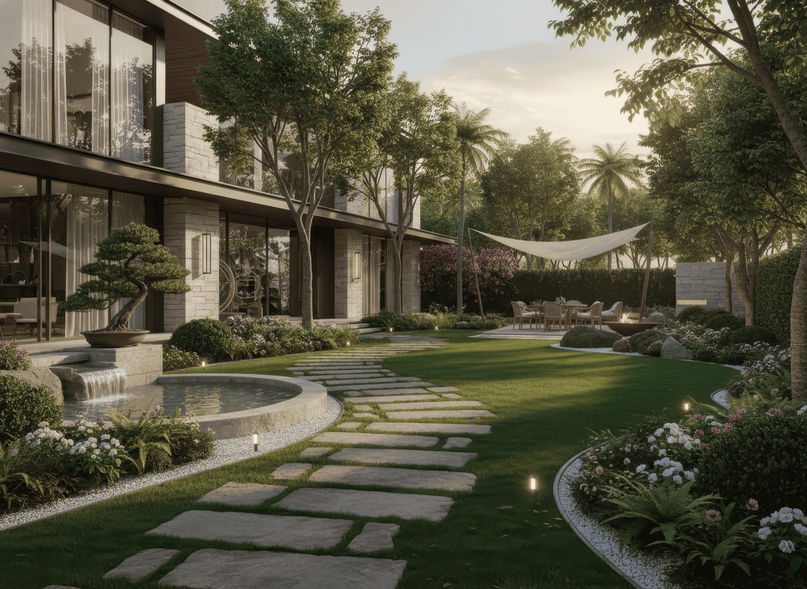 20+ BST Sân vườn biệt thự phong cách hiện đại đẹp, ấn tượng 2026