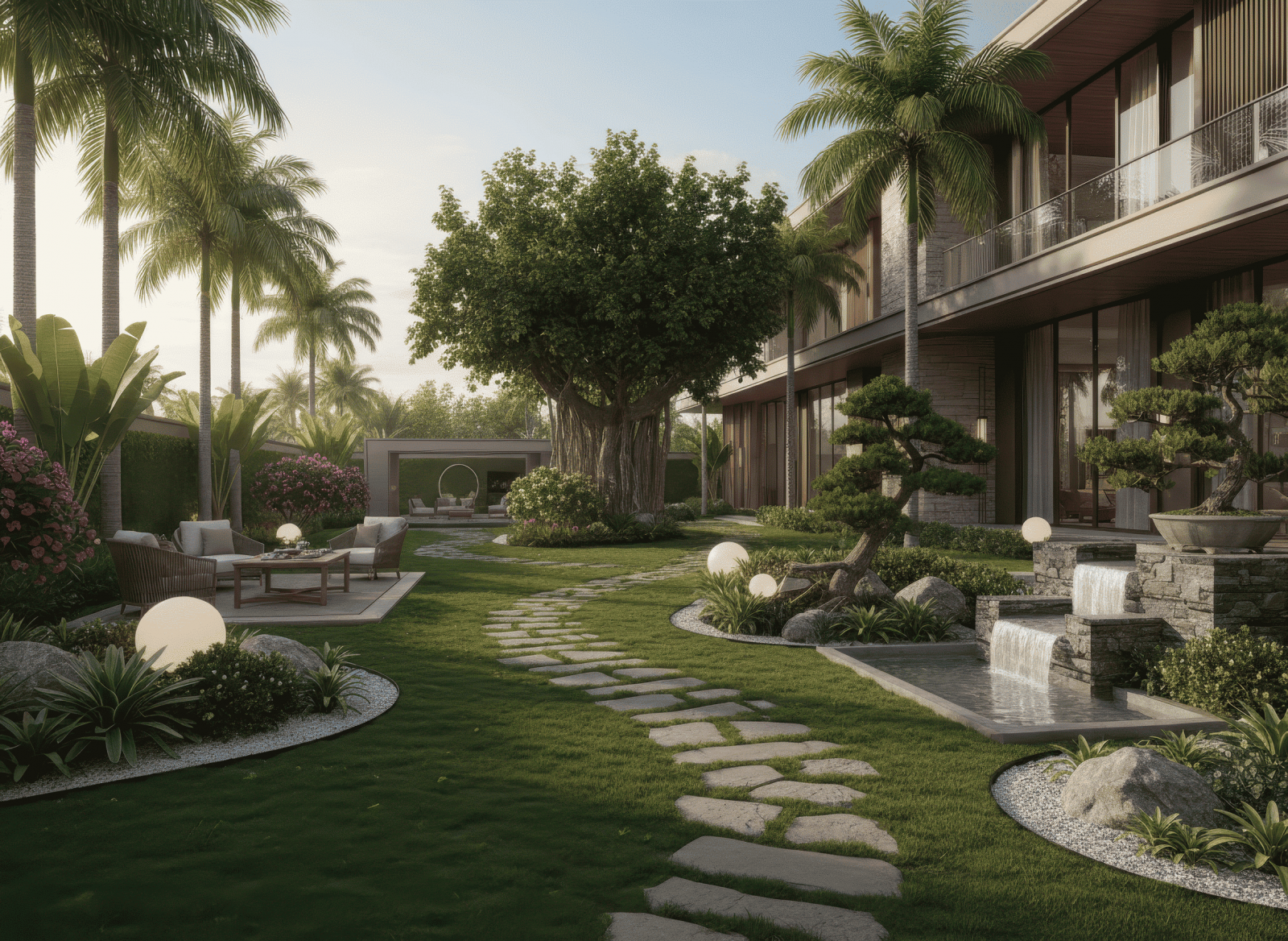 20+ BST Sân vườn biệt thự phong cách hiện đại đẹp, ấn tượng 2026