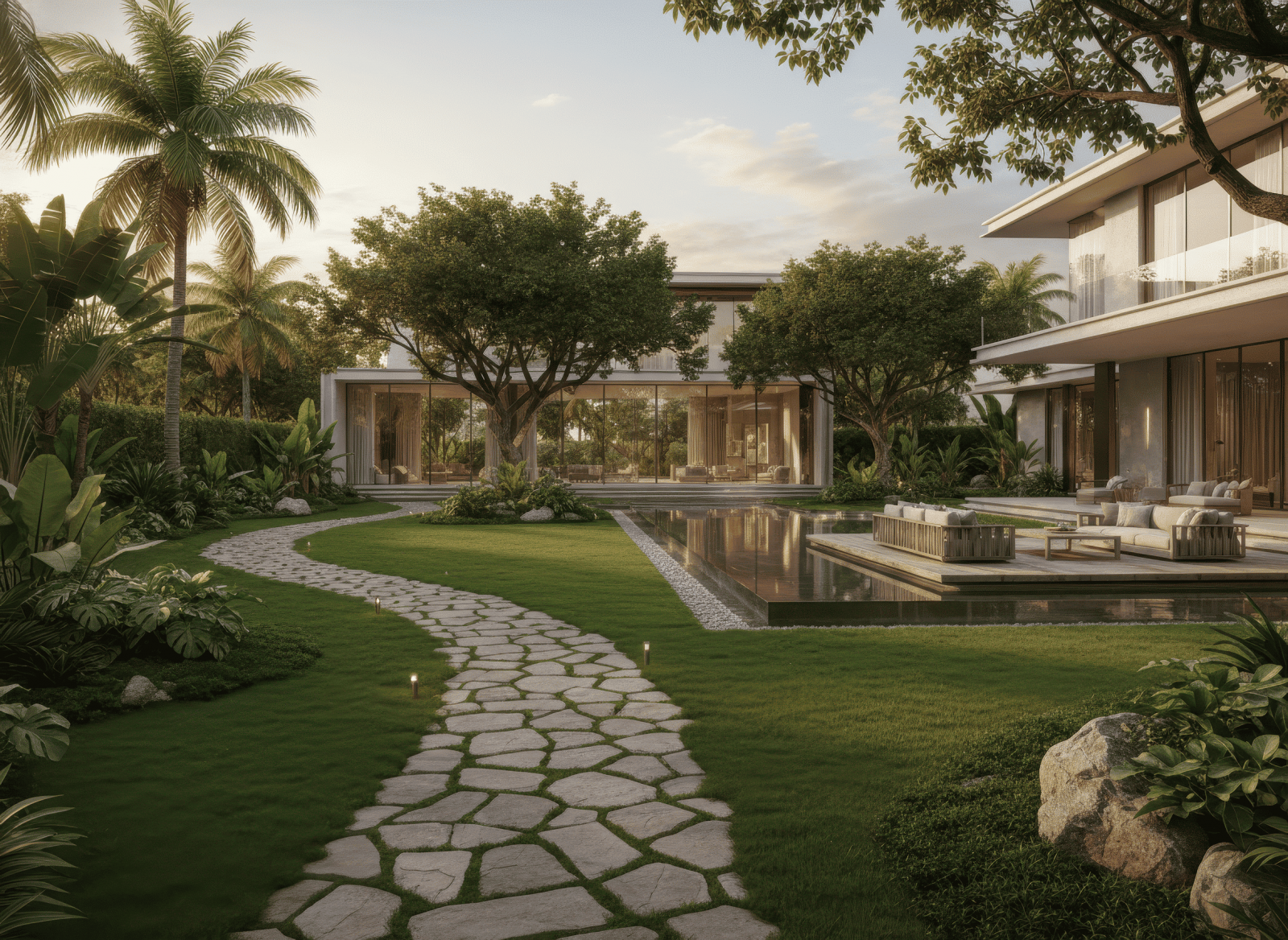 20+ BST Sân vườn biệt thự phong cách hiện đại đẹp, ấn tượng 2026