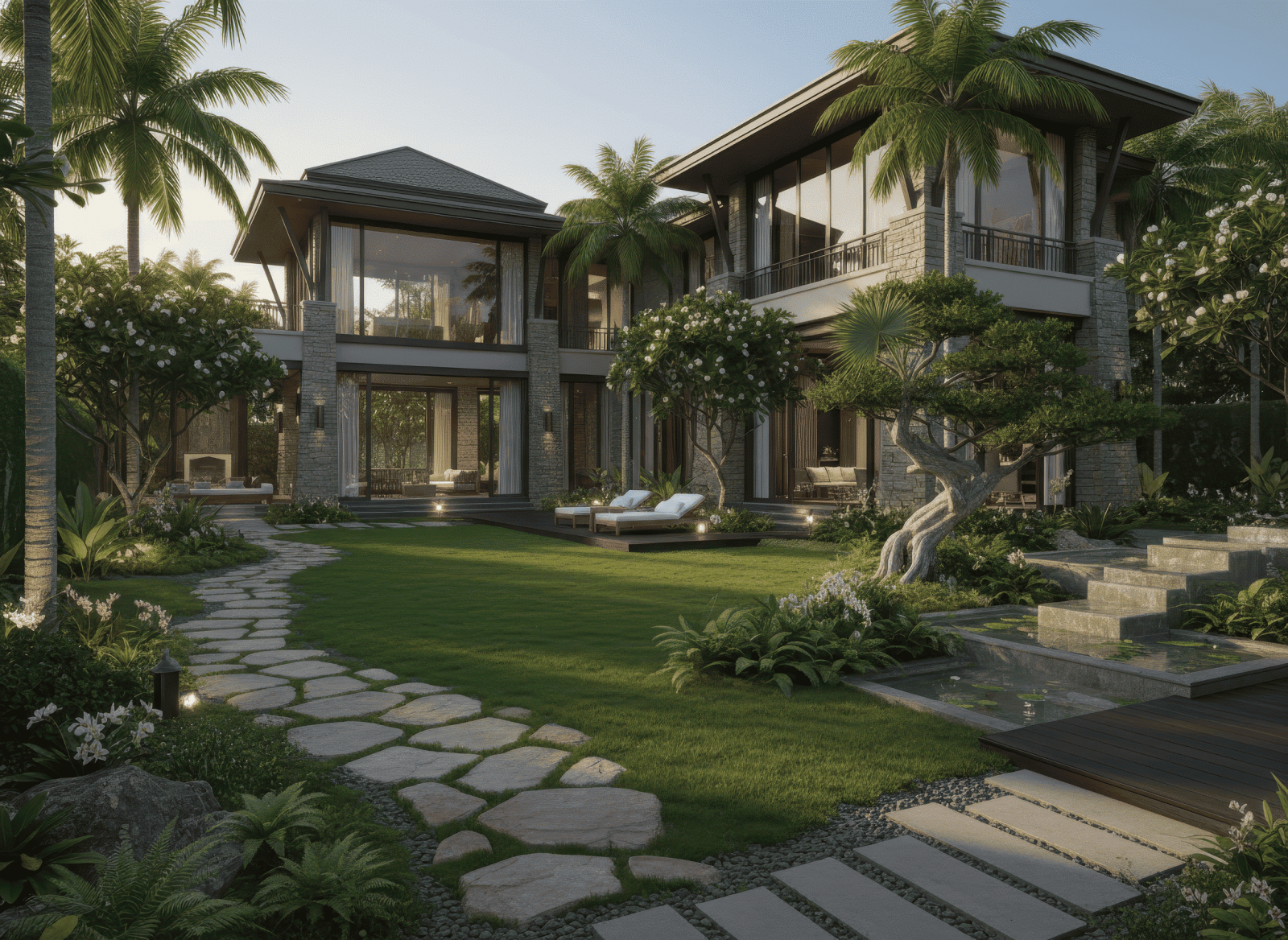 20+ BST Sân vườn biệt thự phong cách hiện đại đẹp, ấn tượng 2026