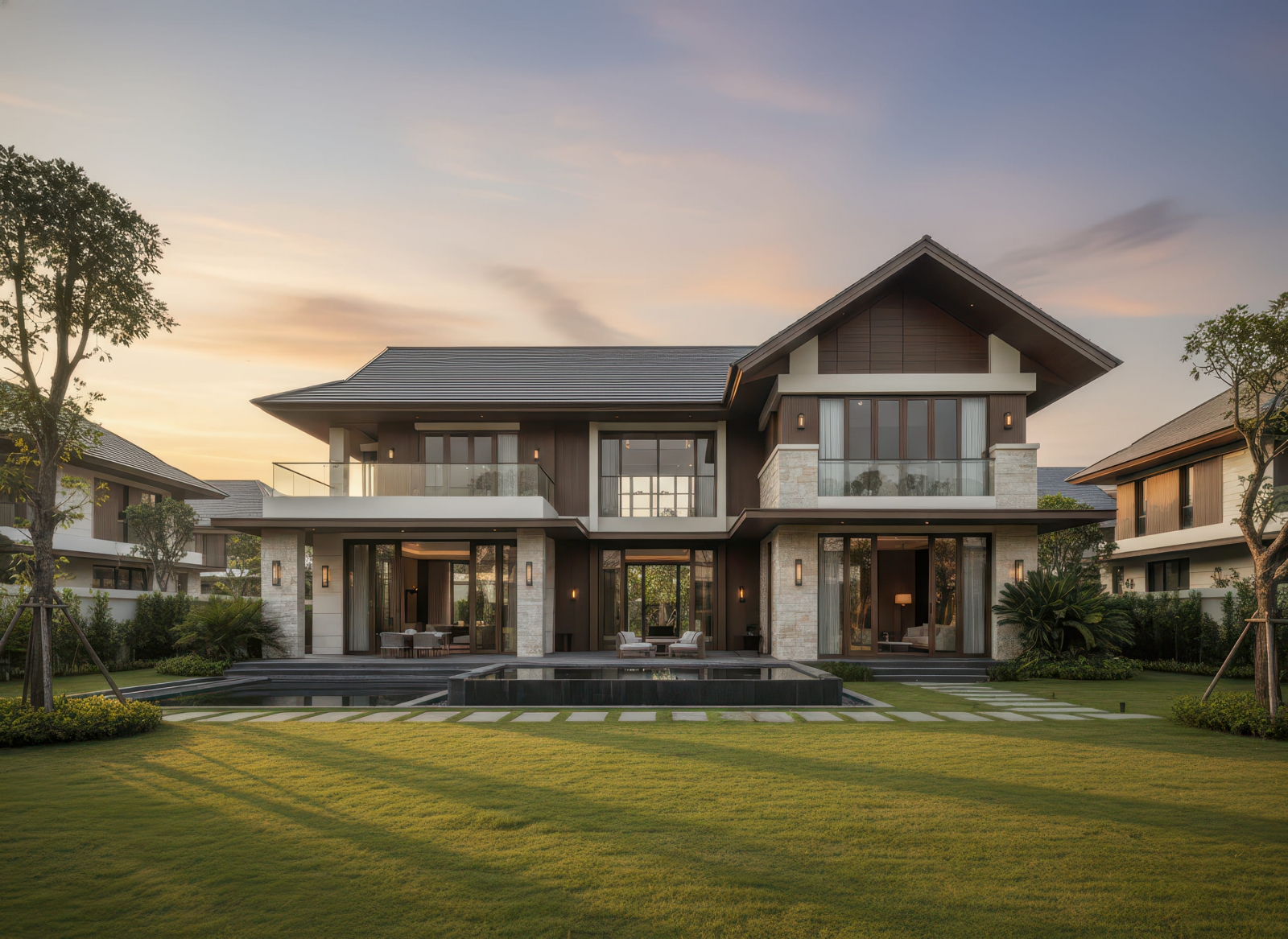 34+ Mẫu nhà 2 tầng mái Thái 100m2 đơn giản, hiện đại xu hướng 2026