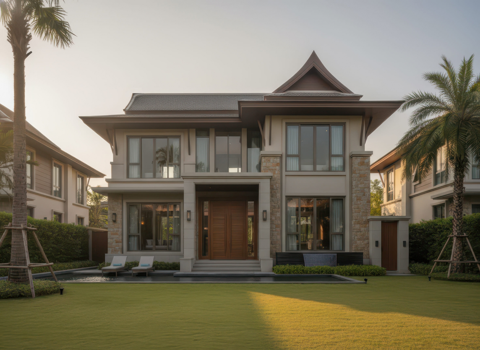 34+ Mẫu nhà 2 tầng mái Thái 100m2 đơn giản, hiện đại xu hướng 2026