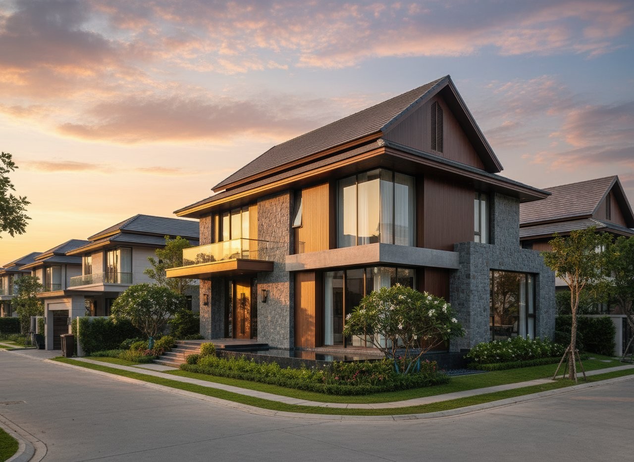 nhà biệt thự 2 tầng đẹp hiện đại