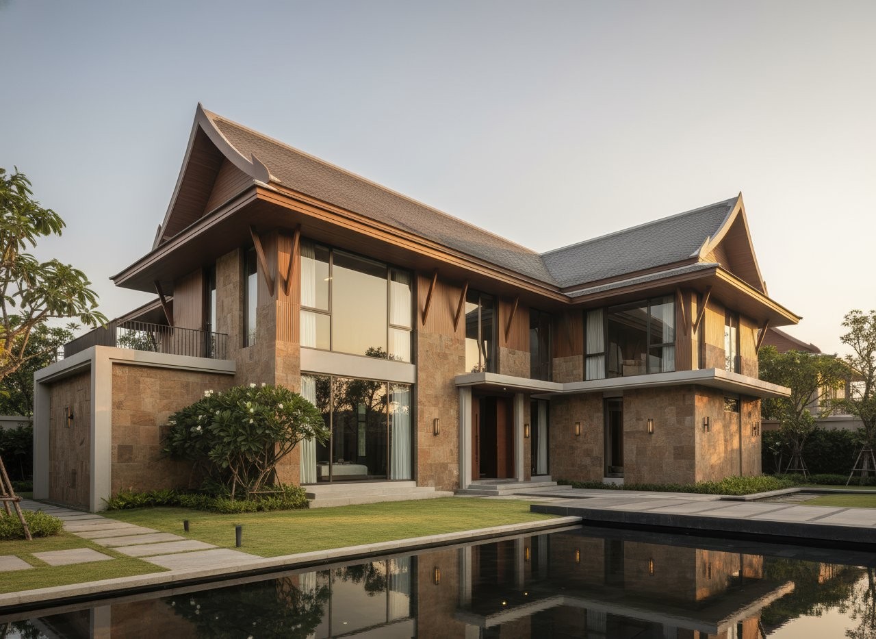 biệt thự nhà vườn 2 tầng hiện đại