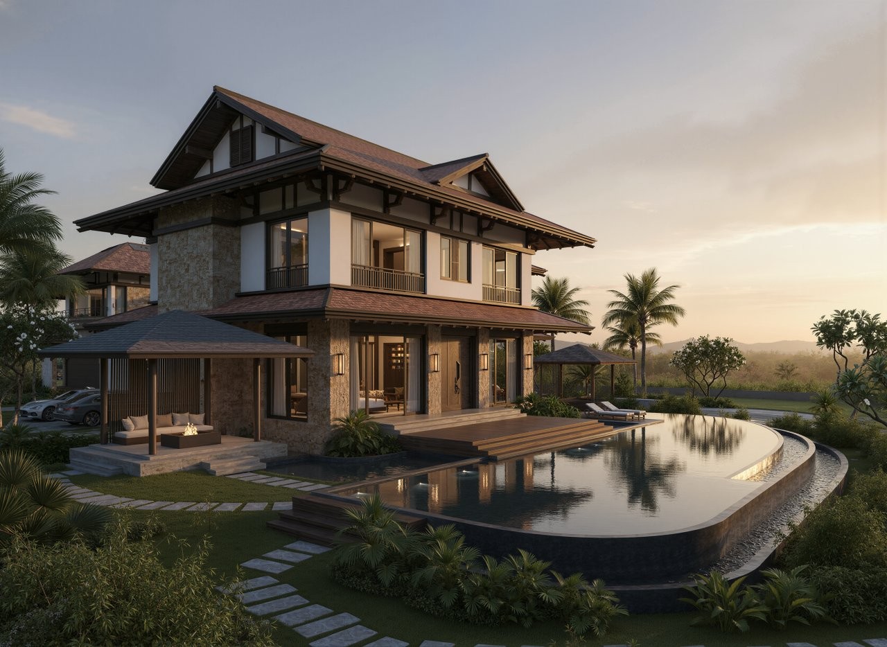 biệt thự nhà vườn 2 tầng