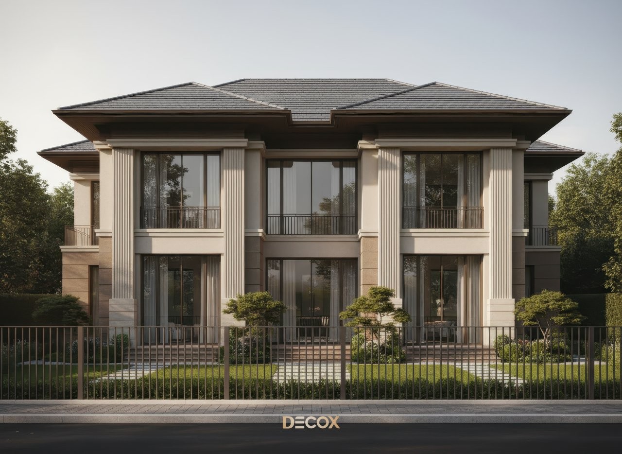 mẫu nhà vườn 2 tầng đơn giản