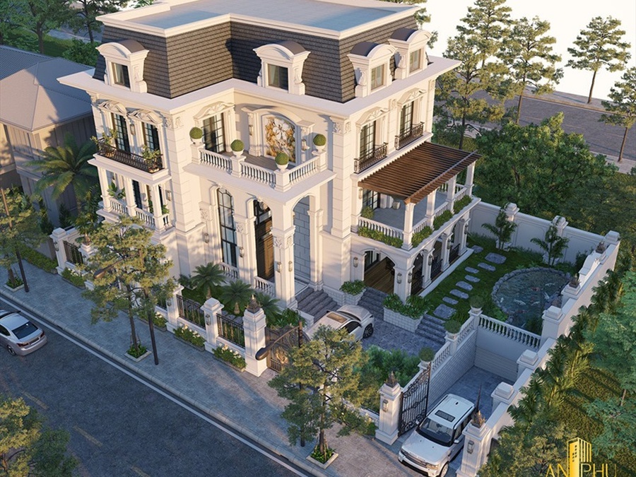 [HOT] 10+ Mẫu biệt thự 3 tầng tân cổ điển đẹp, đẳng cấp 2022