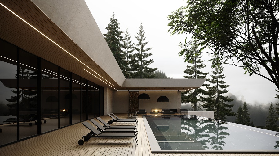 15+ Mẫu thiết kế biệt thự có hồ bơi trên sân thượng đẹp, cao cấp 2022