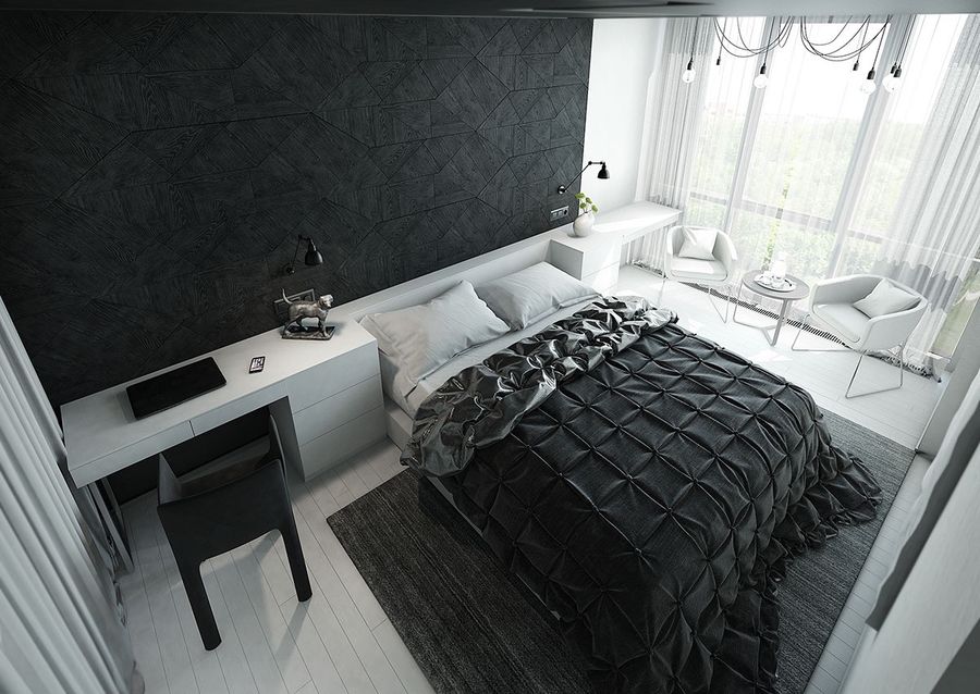 Phòng ngủ với màu tối (66 ảnh): lựa chọn tốt nhất cho thiết kế nội thất của  căn phòng với màu tối