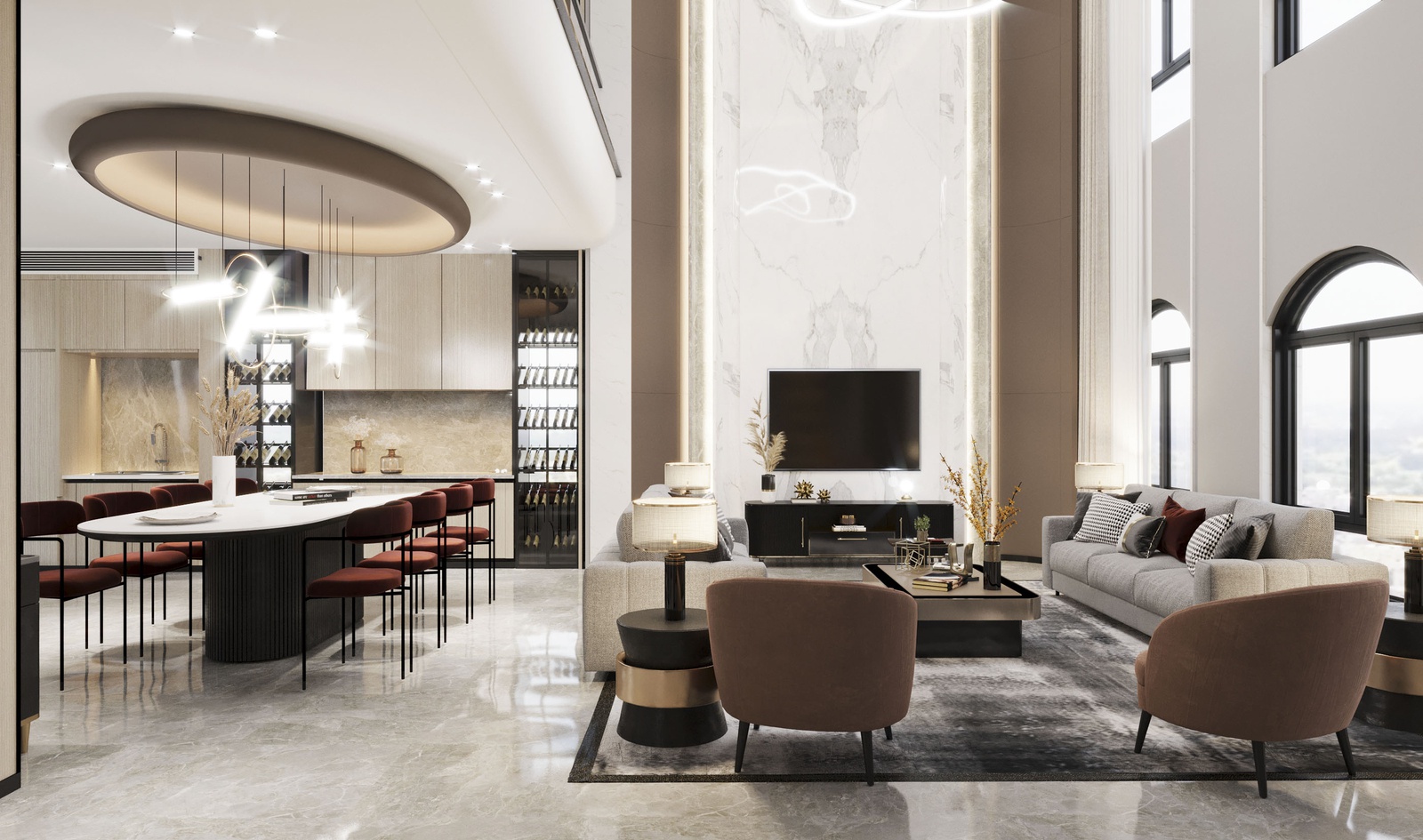 30+ Mẫu thiết kế nội thất phòng khách biệt thự đẹp, sang trọng và đẳng cấp 2023