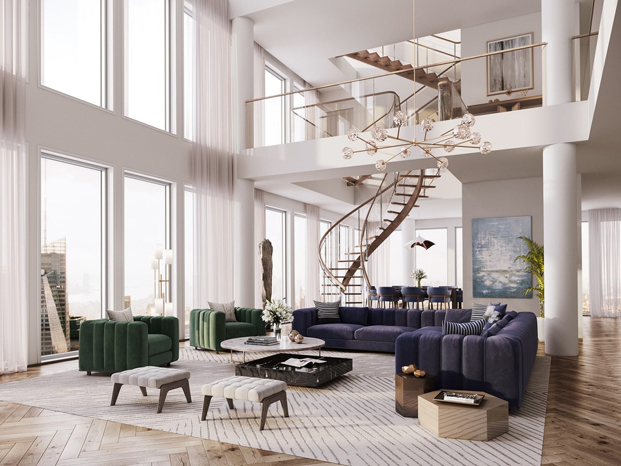 Thiết kế sang trọng tại các căn Penthouse triệu đô