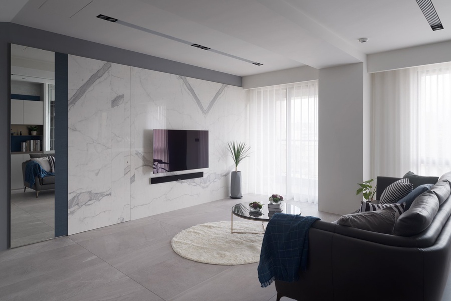 Bí quyết chọn và phối màu gạch ốp tường phòng khách đẹp nhất 2021