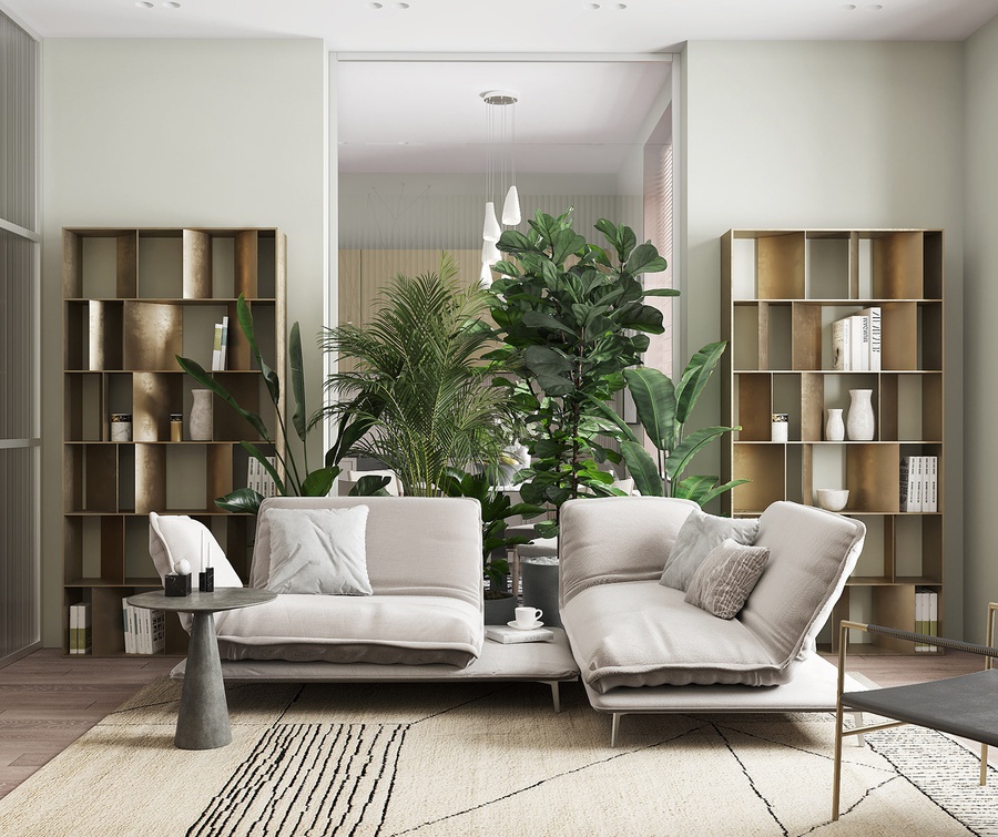 101 Mẫu kệ trang trí phòng khách đẹp & phong cách xu hướng 2022