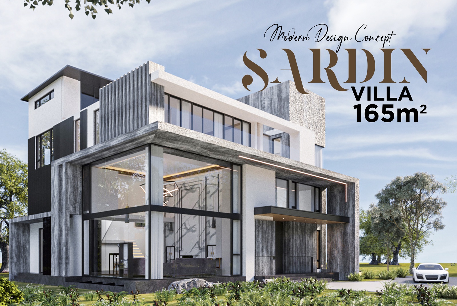 Kiến trúc biệt thự Sardin Villa 165m2