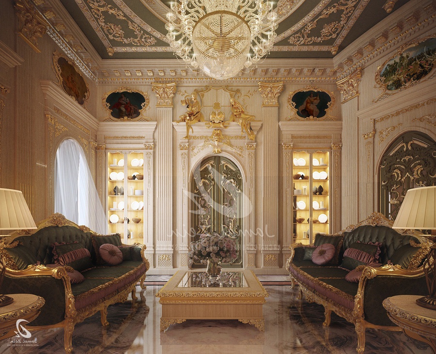 Phòng khách cổ điển gây ấn tượng với bộ sofa đầy chất vương giả