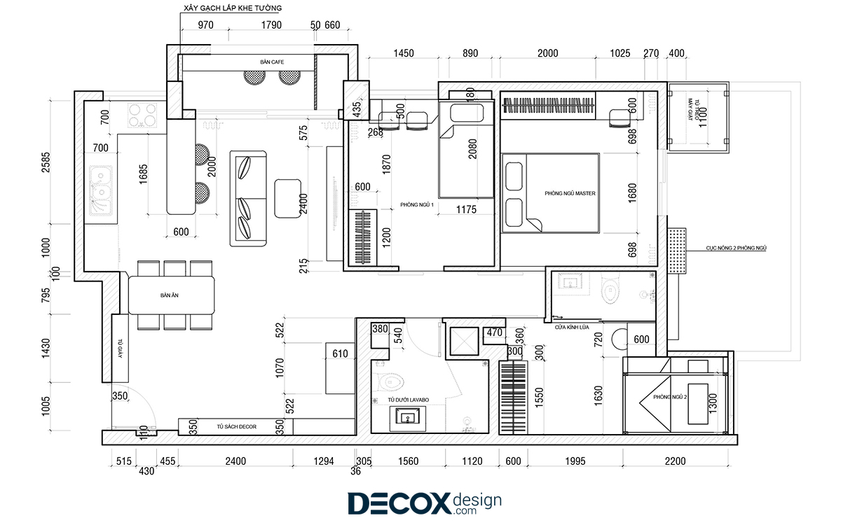 Thiết kế nội thất căn hộ Mỹ Viên 120m2 de190076
