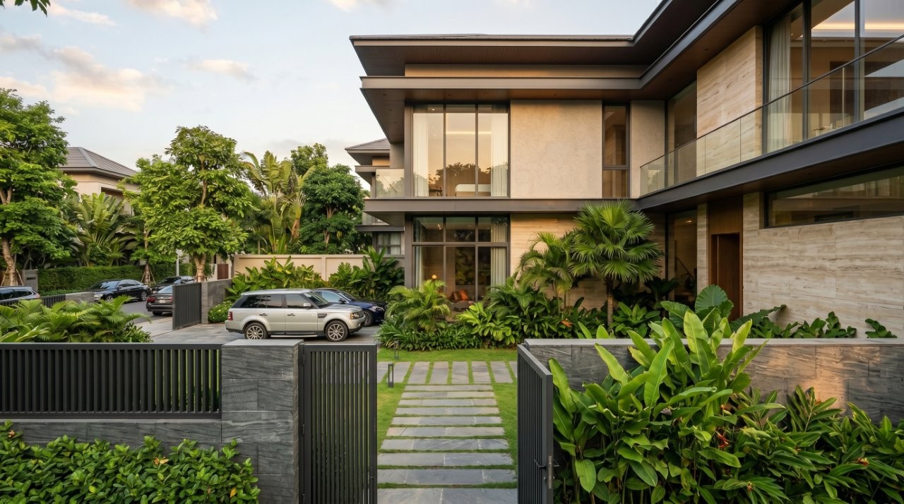mẫu nhà chữ l đẹp ở nông thôn