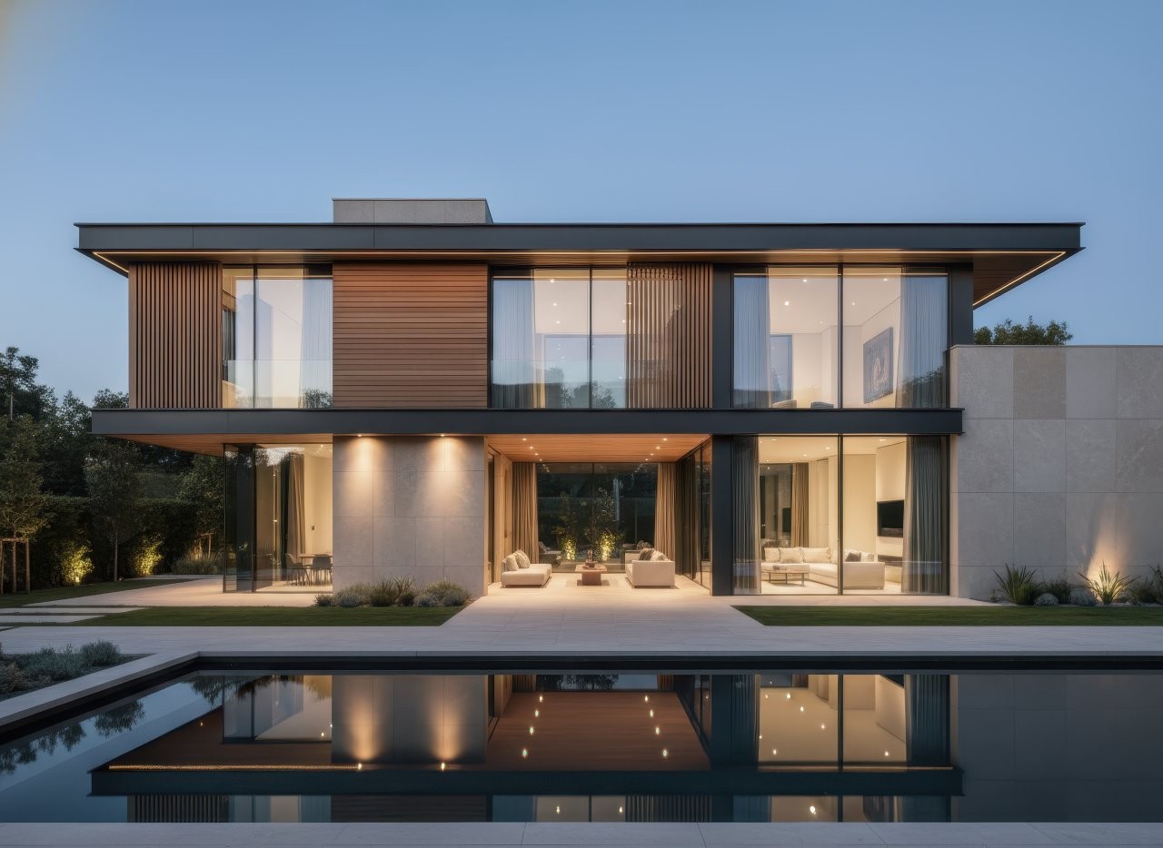 nhà biệt thự 2 tầng đẹp, hiện đại