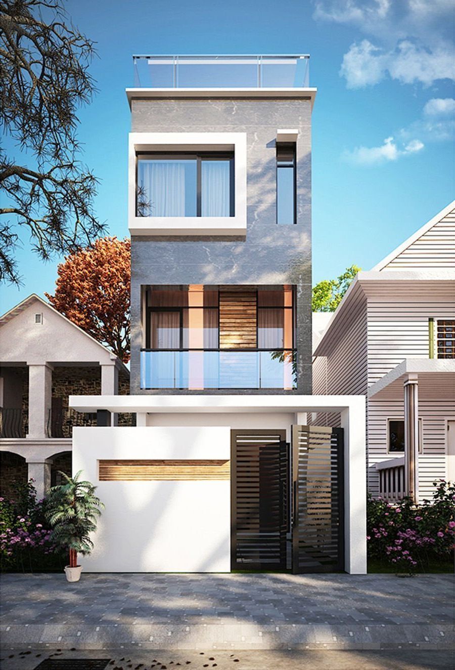 80+ mẫu thiết kế nhà phố đẹp, hiện đại từ 1 đến 4 tầng năm 2020
