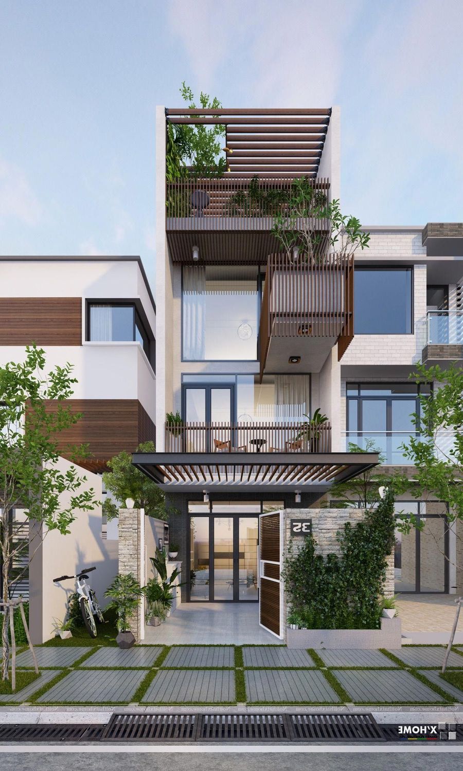 80+ mẫu thiết kế nhà phố đẹp, hiện đại từ 1 đến 4 tầng năm 2020