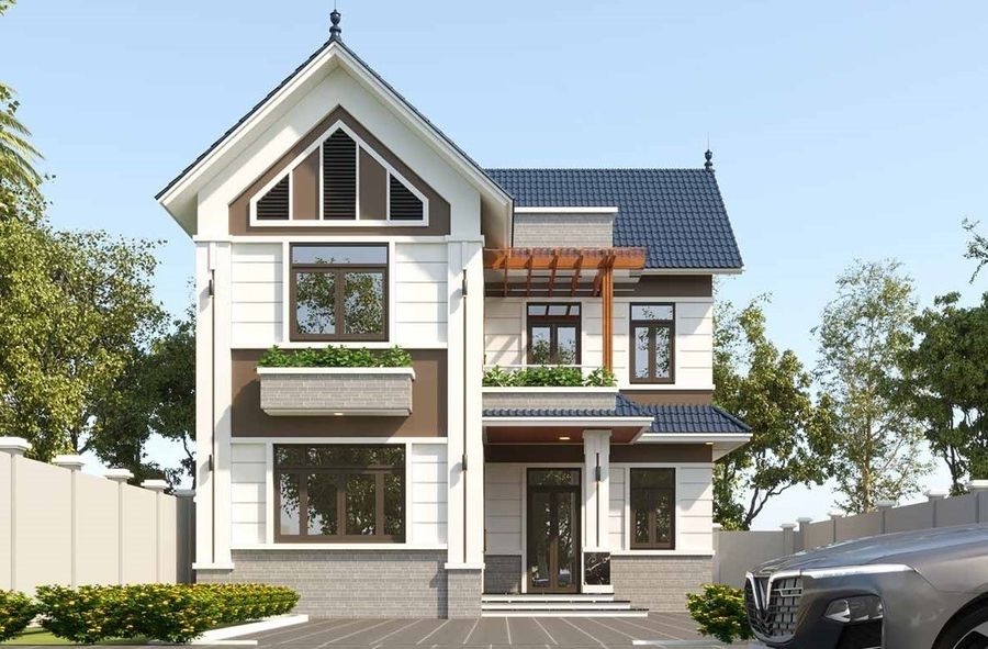 Chi phí xây nhà 2 tầng mái thái đẹp 2023 - Kiến Thiết Việt