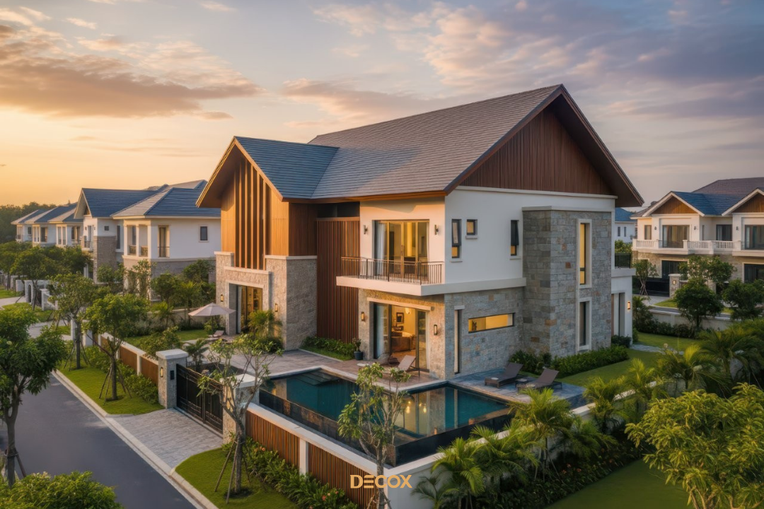 mẫu nhà ống 2 tầng 2 mặt tiền đẹp