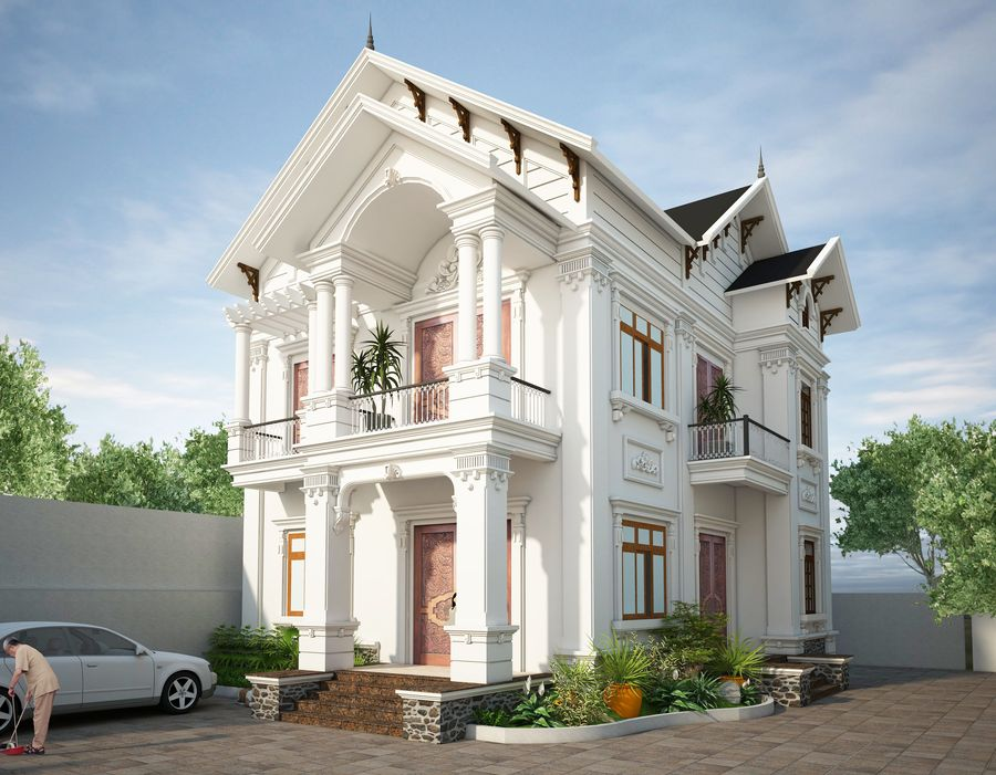 mẫu nhà ống 2 tàng đẹp ở nông thôn