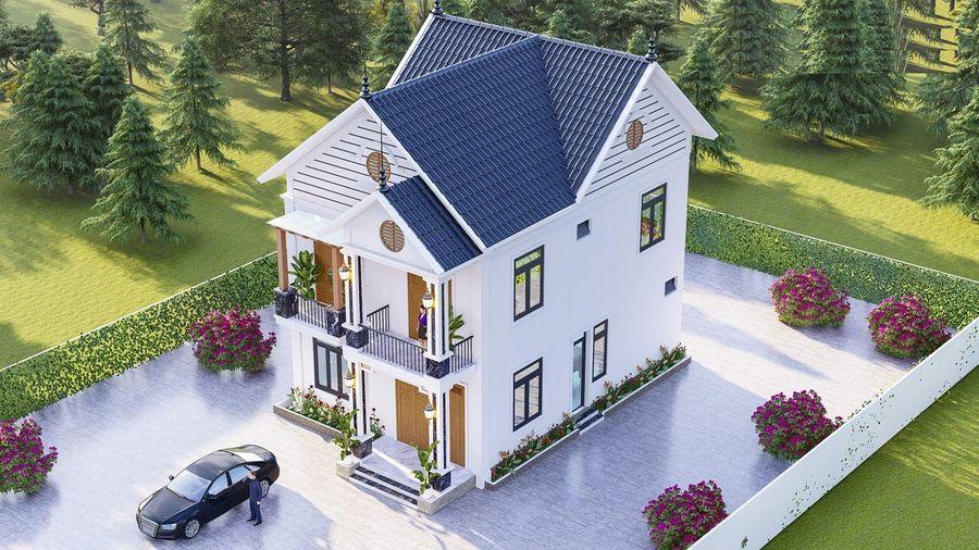 mặt tiền 5m mẫu nhà ống 2 tầng đẹp