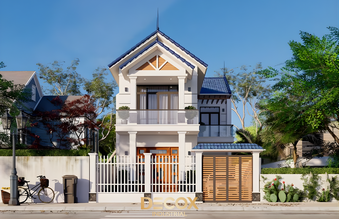 mẫu mặt tiền nhà ống 2 tầng hiện đại