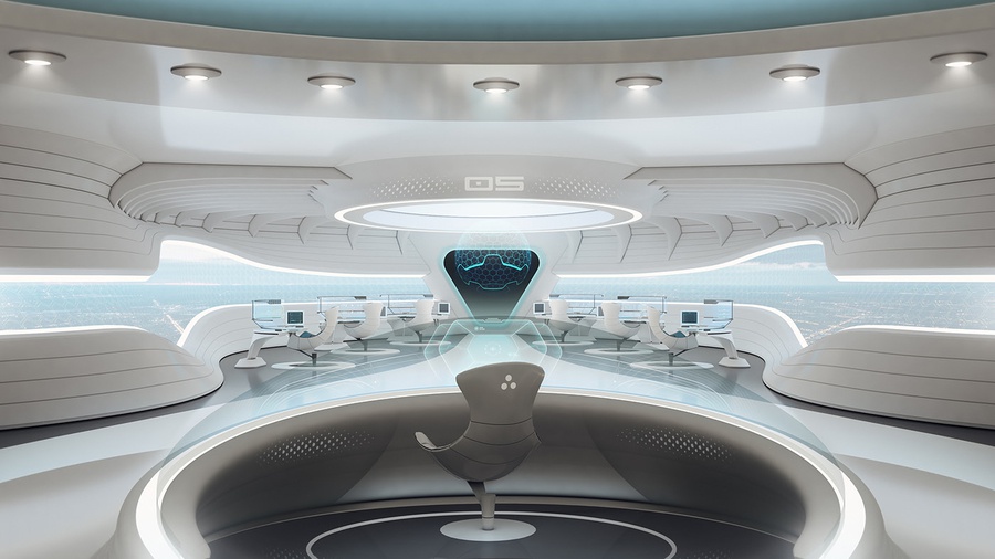 Mẫu thiết kế văn phòng sáng tạo mô phỏng không gian “tàu vũ trụ” cực ấn tượng