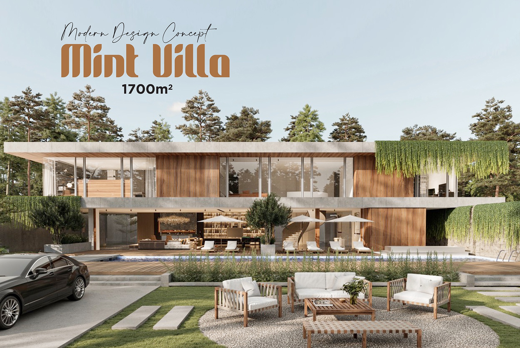 Kiến trúc biệt thự Mint Villa 1700m2
