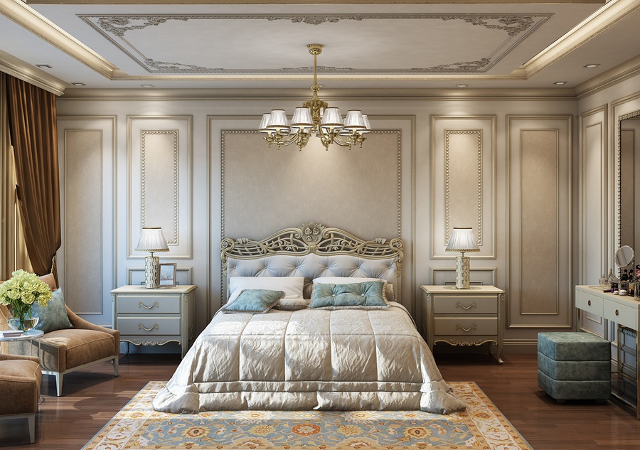 neo classical bedroom 04 decox design - 99+ mẫu thiết kế phòng ngủ master tân cổ điển gây bão hiện nay 
