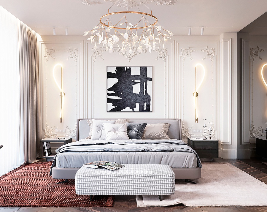 30 Mẫu thiết kế nội thất phòng ngủ tân cổ điển đẹp đẳng cấp 2023