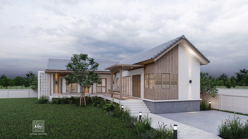 24+ Mẫu nhà mái thái 1 tầng đẹp, thiết kế hiện đại, đơn giản