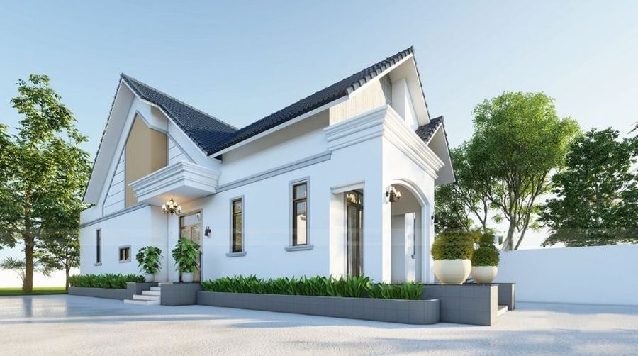 24+ Mẫu nhà mái thái 1 tầng đẹp, thiết kế hiện đại, đơn giản