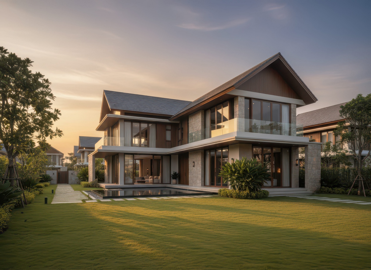 34+ Mẫu nhà 2 tầng mái Thái 100m2 đơn giản, hiện đại xu hướng 2026