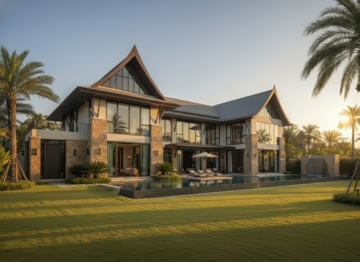 34+ Mẫu nhà 2 tầng mái Thái 100m2 đơn giản, hiện đại xu hướng 2026