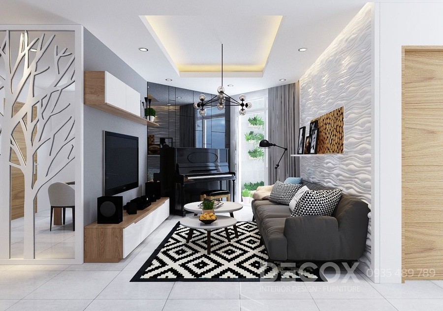 Thiết kế nội thất căn hộ Vinhomes Central Park 140m2 ntcc170024