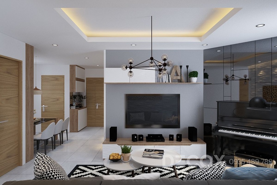 Thiết kế nội thất căn hộ Vinhomes Central Park 140m2 ntcc170024