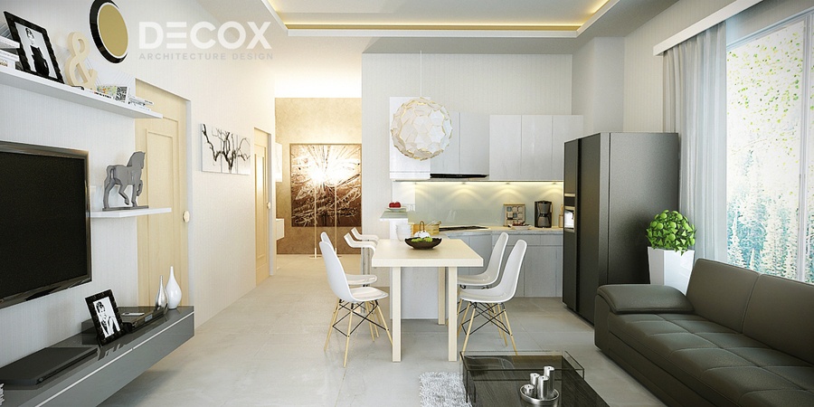 Thiết kế nội thất căn hộ Vinhomes Central Park 140m2 ntcc170024