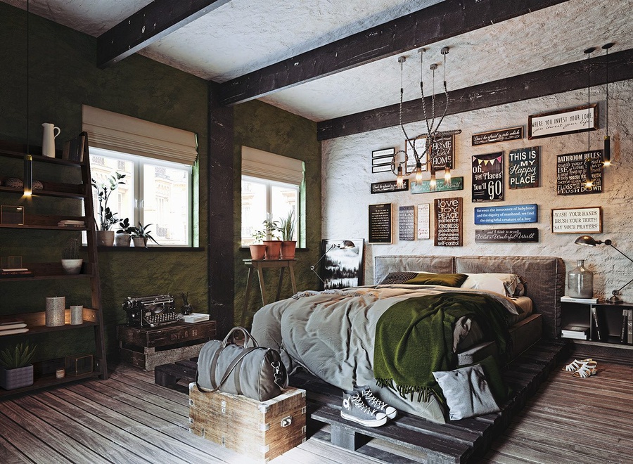 Dr. Home thiết kế phòng ngủ kiểu Vintage đầy cá tính với gam màu trầm