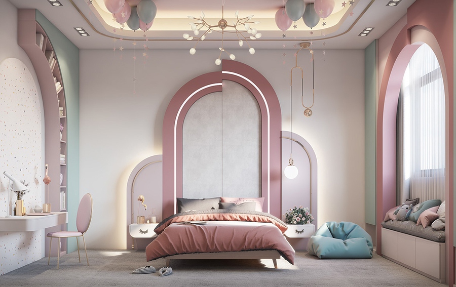 BST 40+ Mẫu thiết kế phòng ngủ công chúa đẹp, cực dễ thương 2024