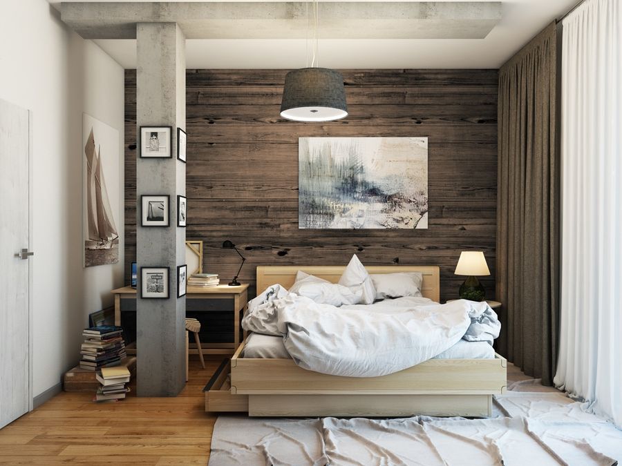 Nội thất phòng ngủ chất liệu gỗ đẹp phong cách hiện đại 